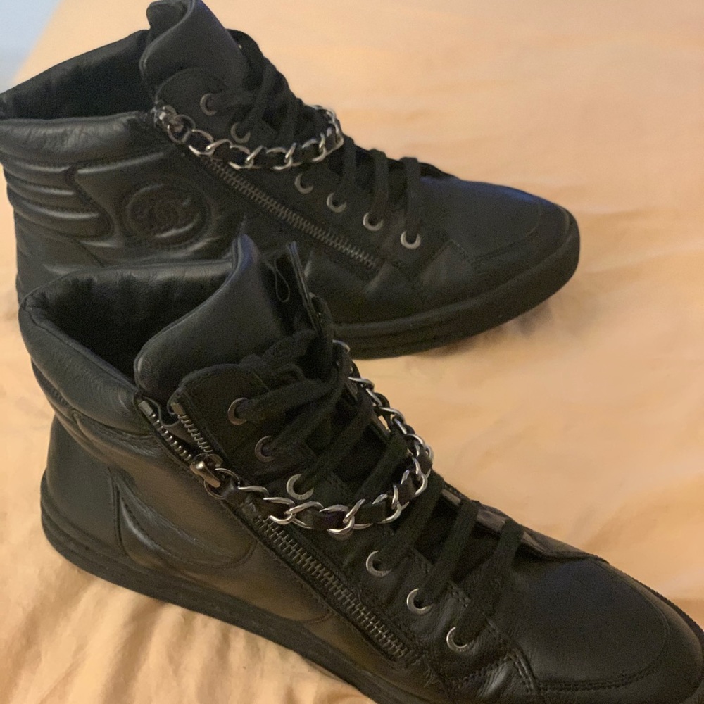 Authentic Chanel Lambskin Sneakers